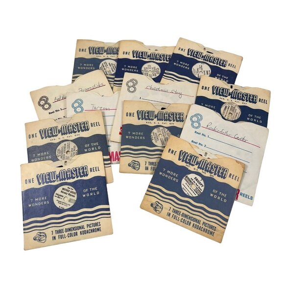Vintage Viewmaster Reels Hopalong Cassidy Disney Gene Autry Tarzan Flintstones - Picture 1 of 7